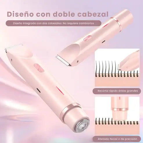 Depilación íntima sin irritación, cortes ni molestias 2en1