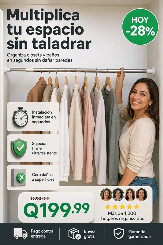 Barra Expansiva Para Colgar Ropa