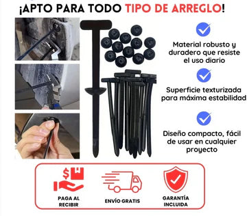 Pack Clips Universal de Fijación Automotriz PAGA 50 LLEVA 100