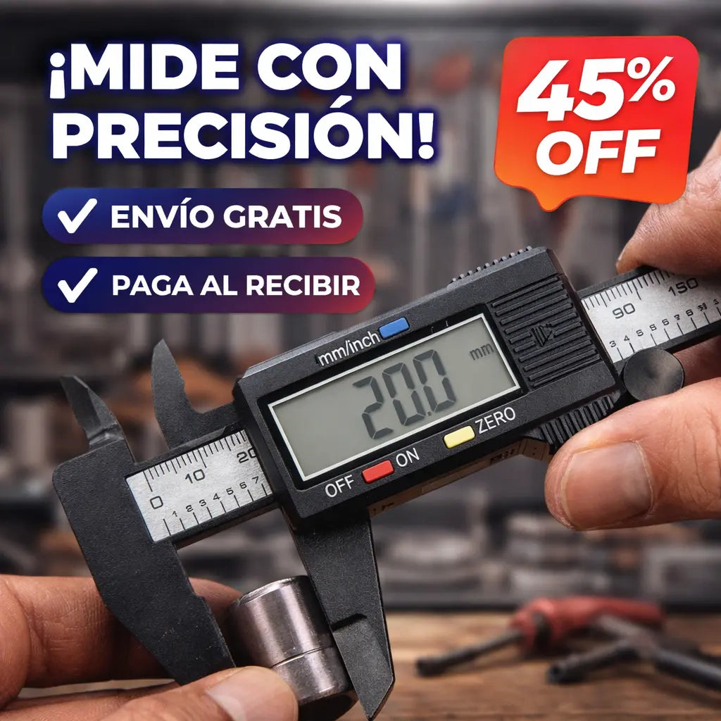 Mide Sin Errores ni Confusiones – Calibre Digital Electrónico Preciso + Envío Gratis