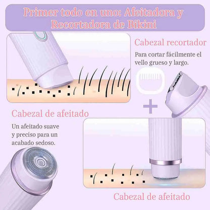 Depilación íntima sin irritación, cortes ni molestias 2en1