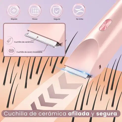 Depilación íntima sin irritación, cortes ni molestias 2en1
