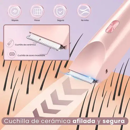 Depilación íntima sin irritación, cortes ni molestias 2en1