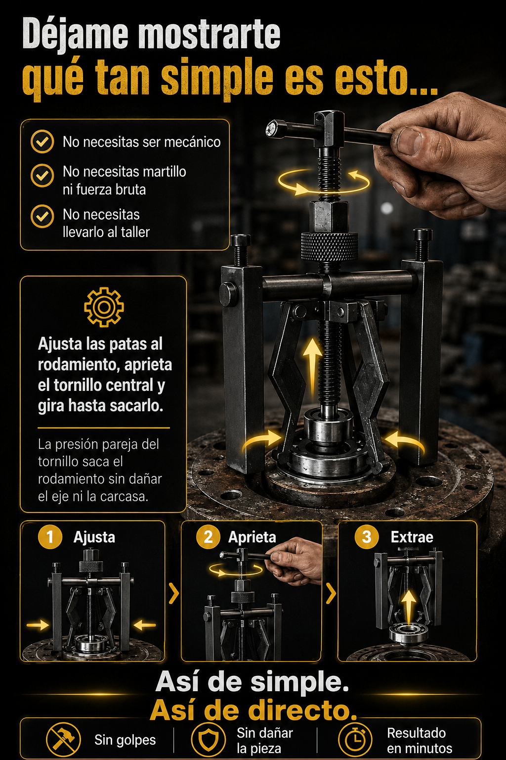 Como funciona el extractor de rodamientos