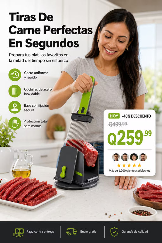 Cortador Manual De Carne De 17 Cuchillas