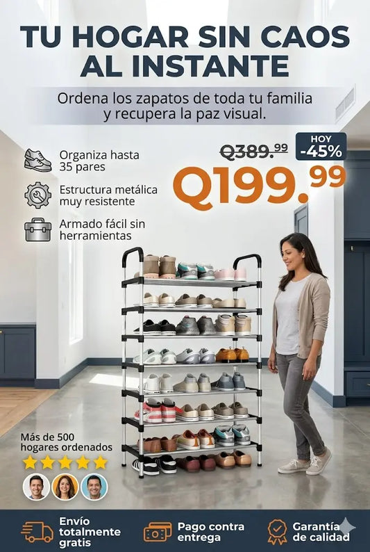 Zapatera Organizador de metal 7niveles