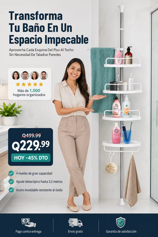 organizador esquinero bano