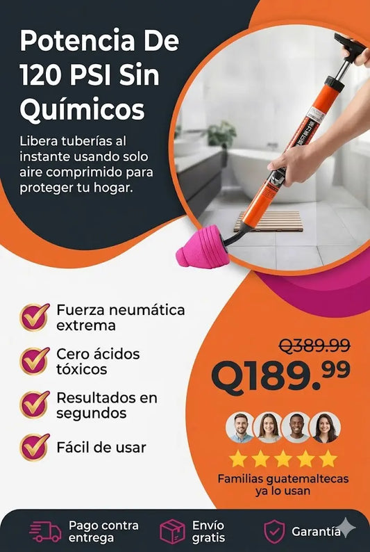 Destapador de inodoro a presión