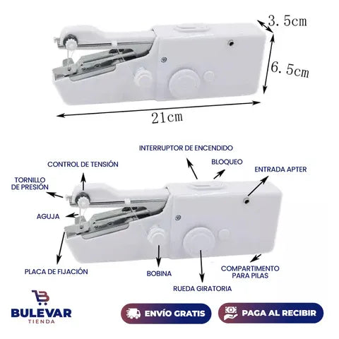 Cose Rápido Sin Complicaciones — Mini Máquina de Coser para Casa ¡Adiós a Costureras!