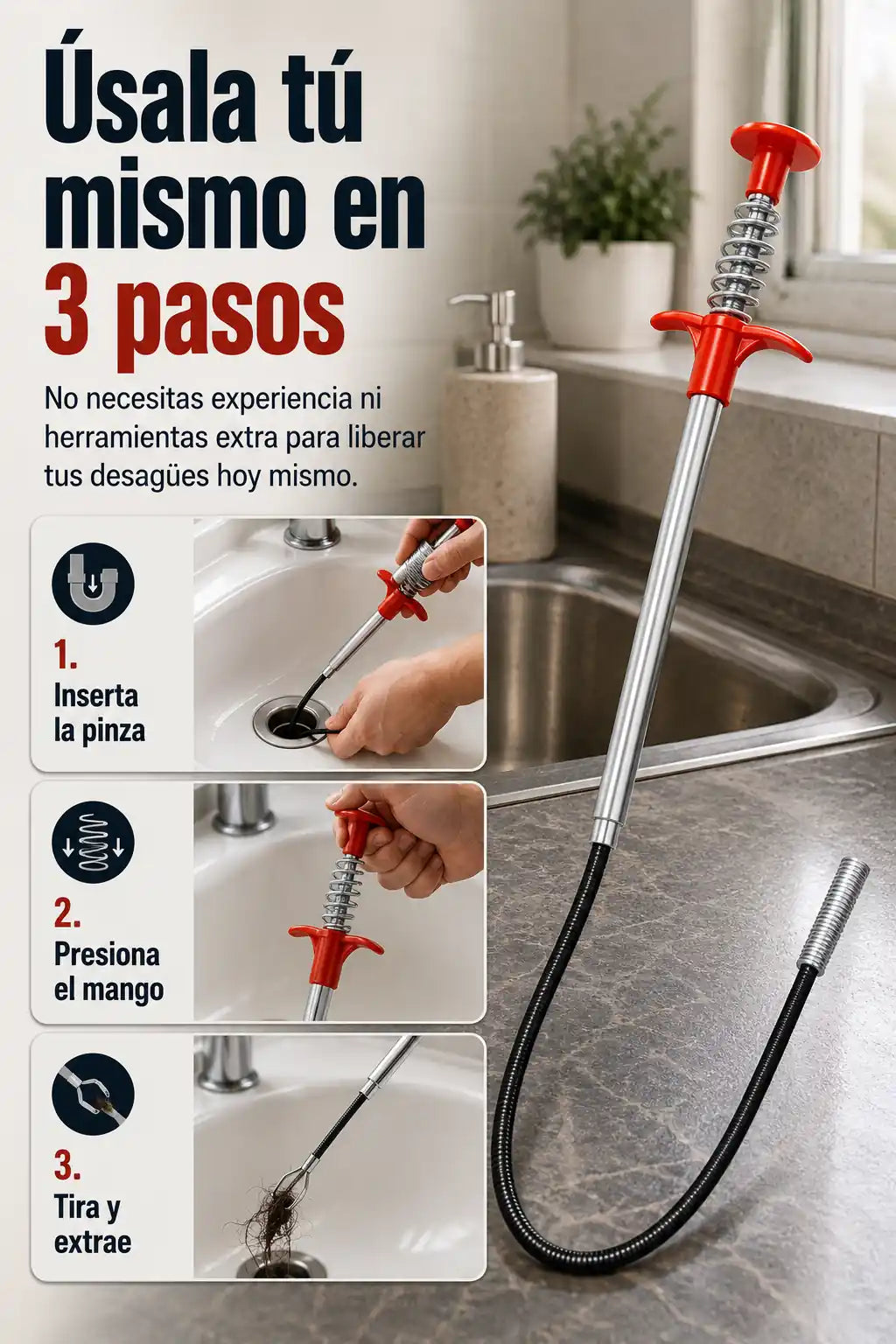 Pinza Destapa Caño 5