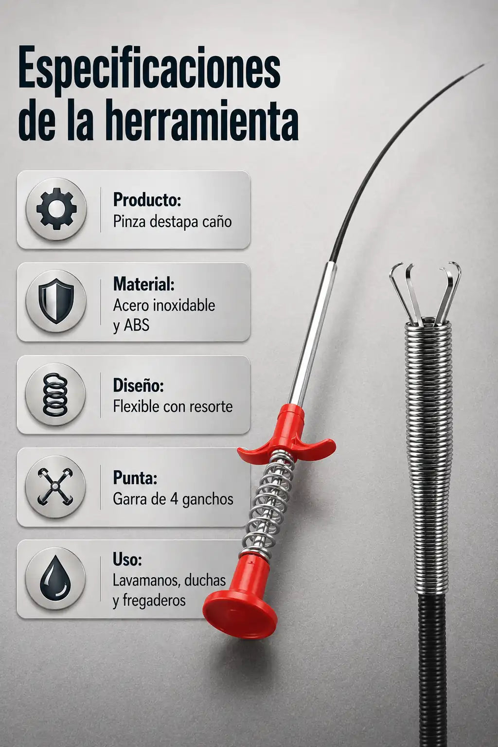 Pinza Destapa Caño 6