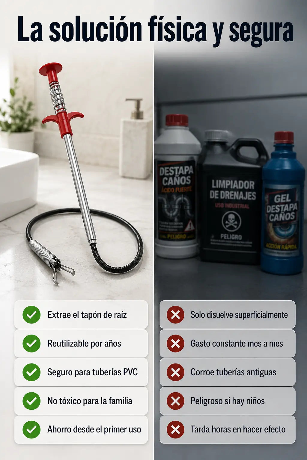 Pinza Destapa Caño 8