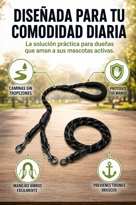 Correa Doble Para 2 Perros